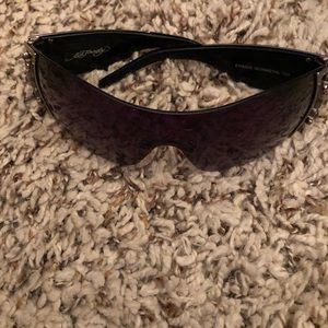 Ed Hardy sun glass case and sunglasses